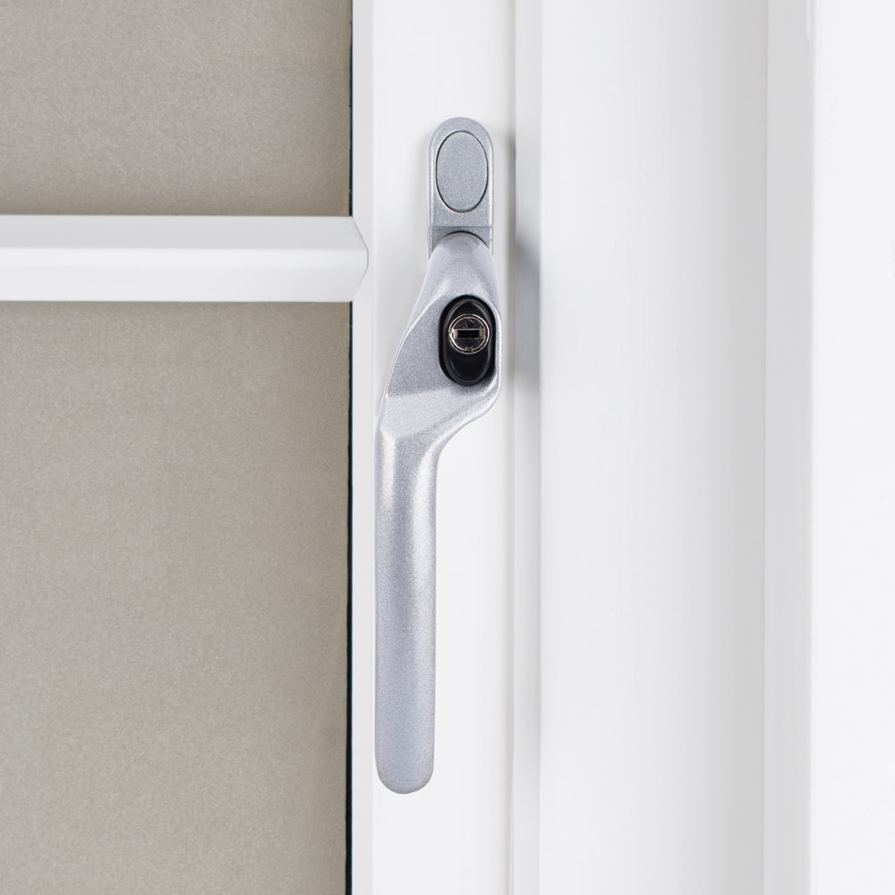 Timber Series Connoisseur MK2 Offset Locking Espag Window Handle - Silver (Left Hand)